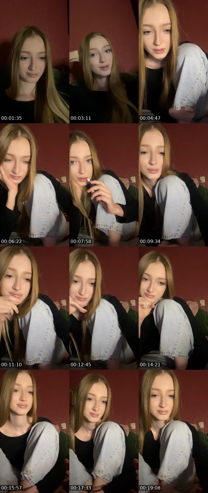 Contact-sheet preview of Hannochka's Liveme recording