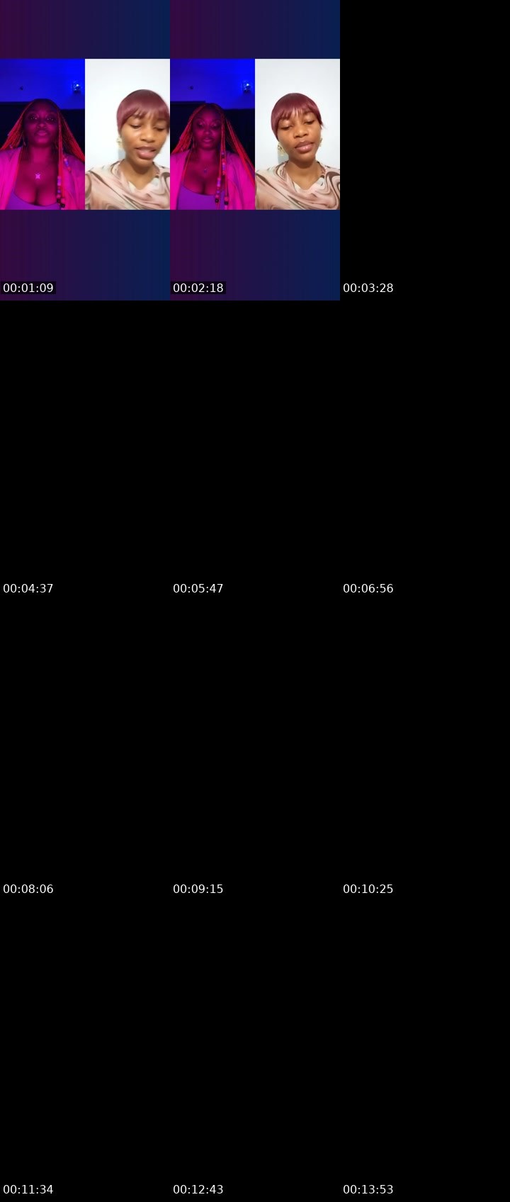 Contact-sheet preview of ✯☞ HAUTIEMAMA🫦🦋's Liveme recording