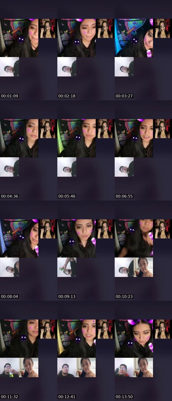Contact-sheet preview of 🥨P4nda20⭕️ulala🖤🌈's Liveme recording