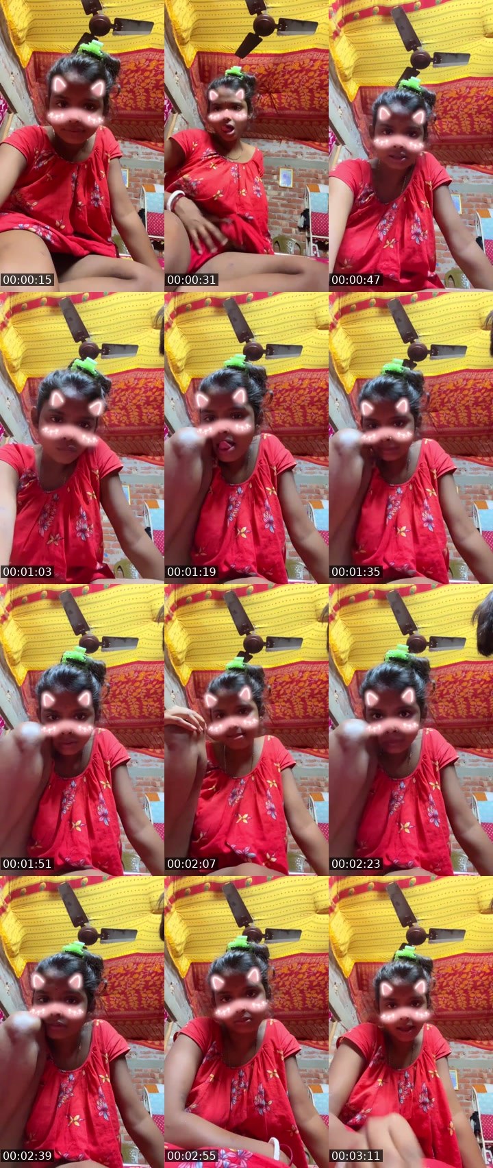 Contact-sheet preview of cuty kajal's Liveme recording