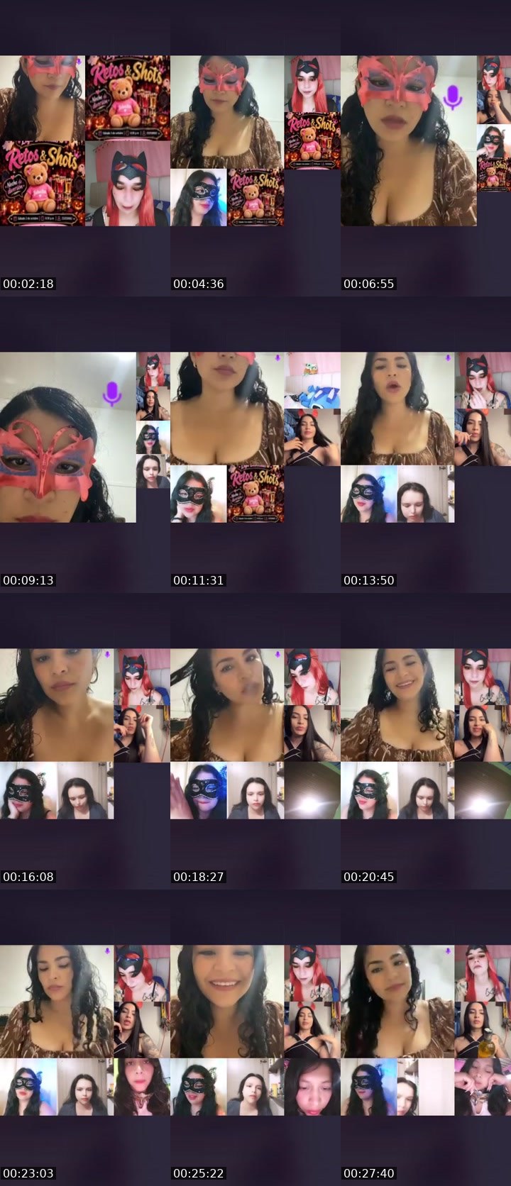 Contact-sheet preview of 🌐Paola🧸👻♥️'s Liveme recording