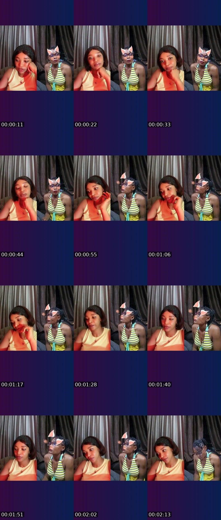 Contact-sheet preview of 🏦💜NUCHI💸✊🏾🎨's Liveme recording