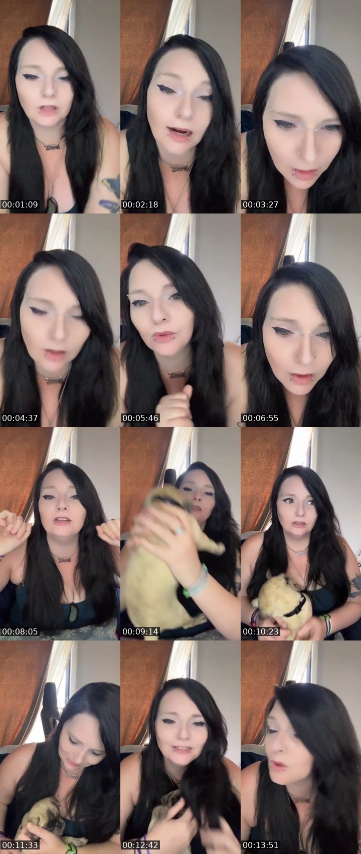 Contact-sheet preview of BrattyDottie's Liveme recording