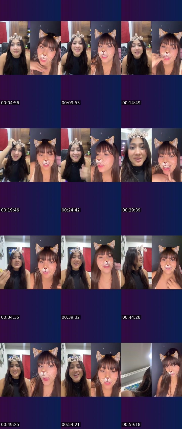Contact-sheet preview of 🦂RosJaick 🫧🧸's Liveme recording