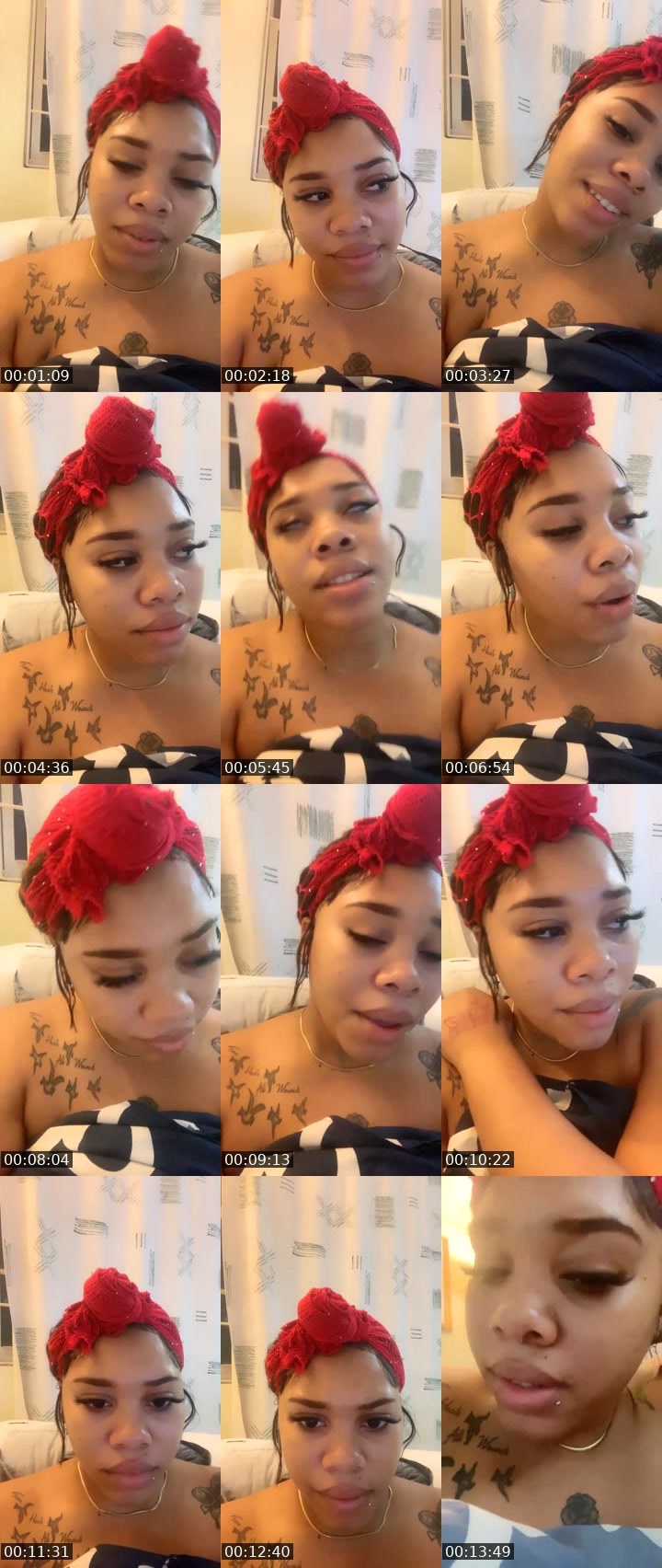 Contact-sheet preview of Alliana's Liveme recording