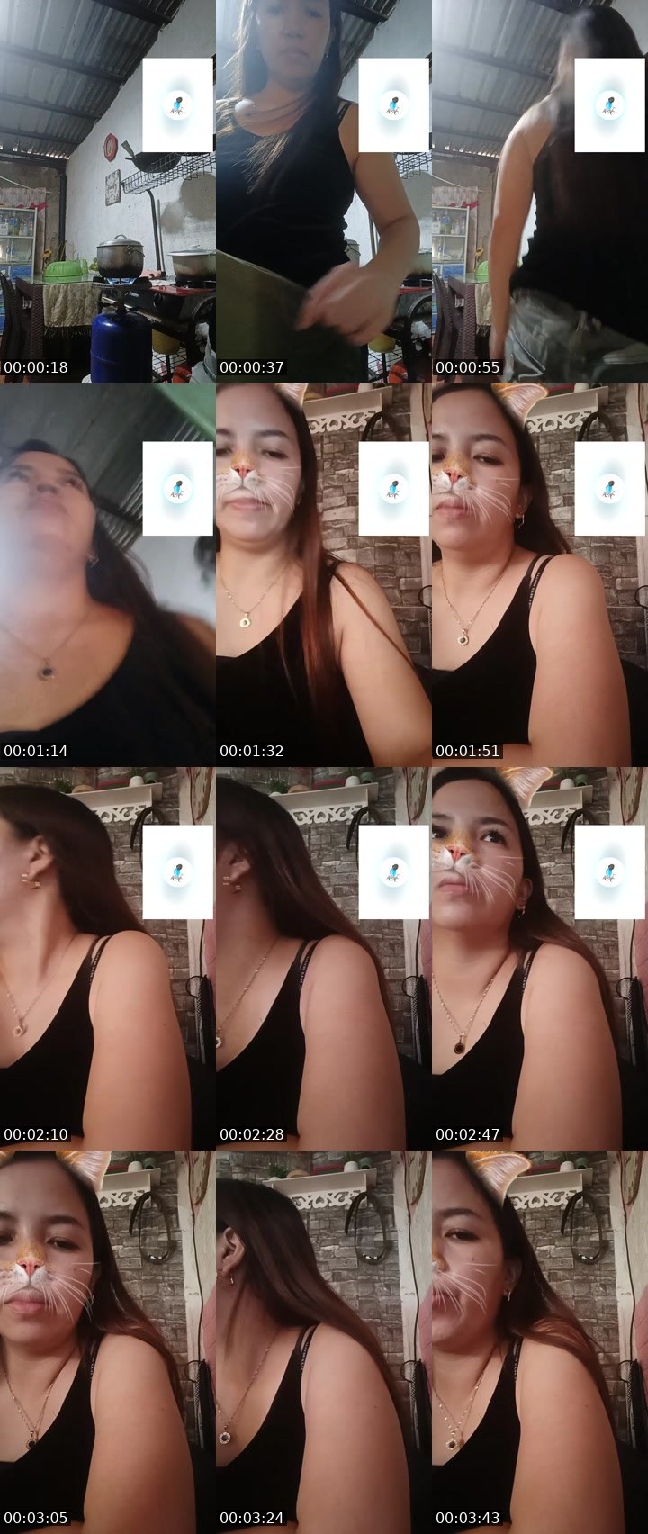 Contact-sheet preview of ❄️SHINE🧐🩷's Liveme recording
