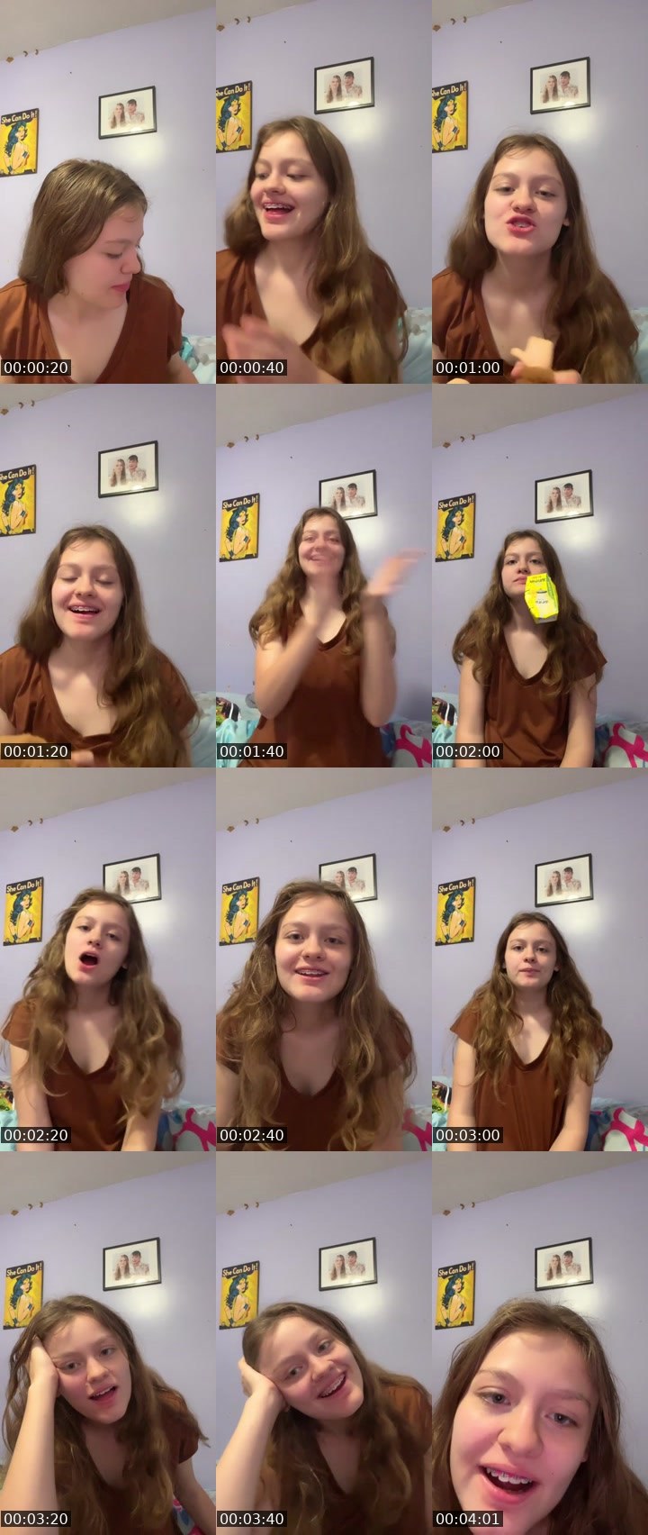 Contact-sheet preview of lemoncake123's Liveme recording