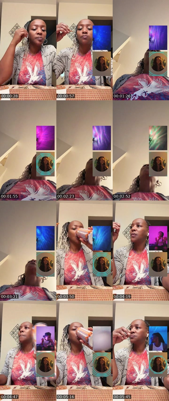 Contact-sheet preview of KissMyCrown👻4G💨💨's Liveme recording