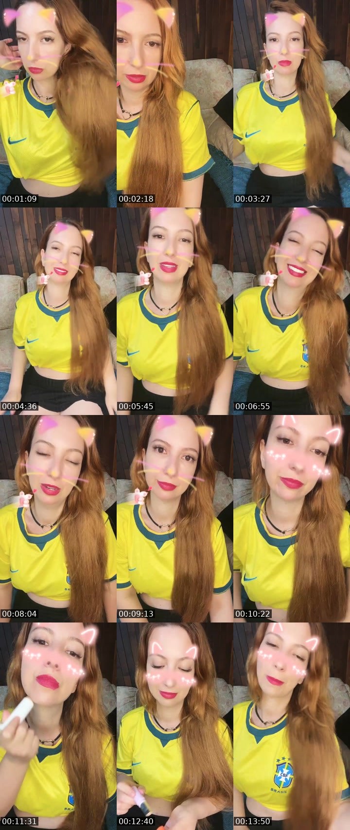 Contact-sheet preview of Ruiva Samantha's Liveme recording