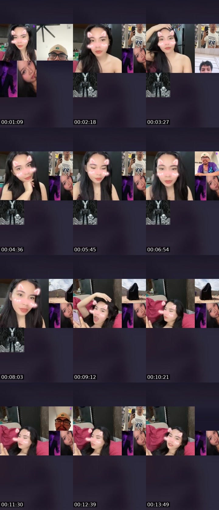 Contact-sheet preview of ᴵᴬ💎Michiikooo🫐's Liveme recording