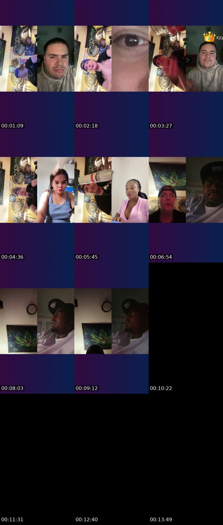 Contact-sheet preview of 🧩⃤ɱ ʝ❌⭕️b̶un̶n̶y̶🐇's Liveme recording