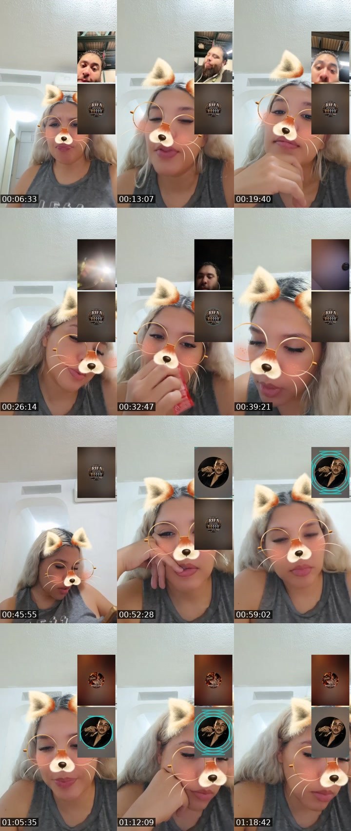 Contact-sheet preview of 👑⃤Queenlinda💎's Liveme recording