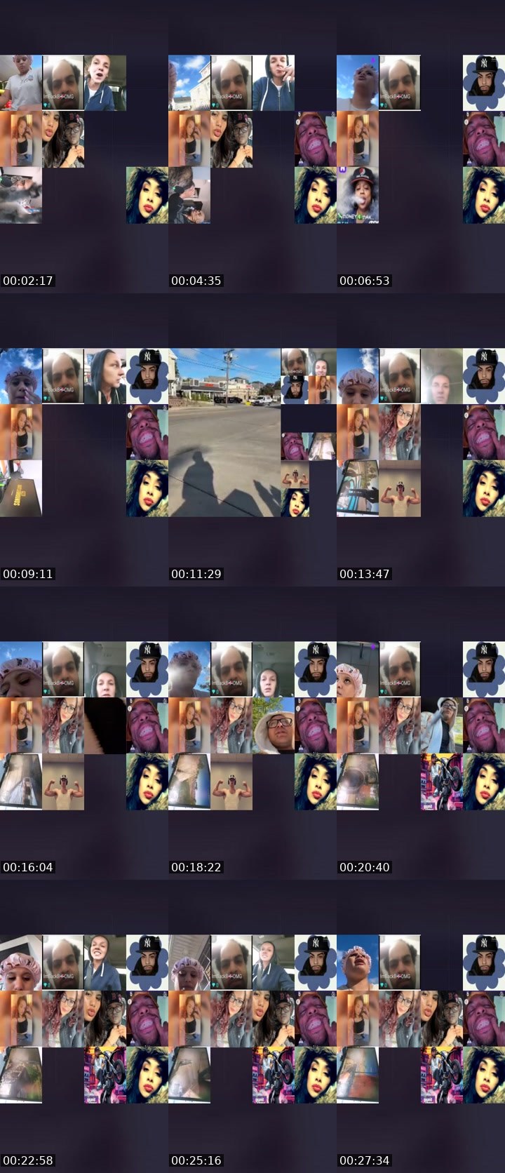 Contact-sheet preview of ANGIE🥀💢's Liveme recording