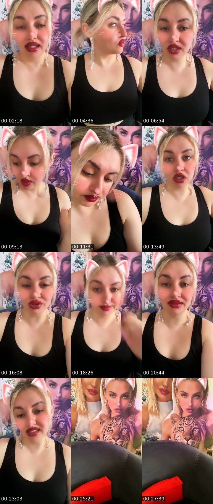 Contact-sheet preview of ✰⌖Svetti🦁's Liveme recording