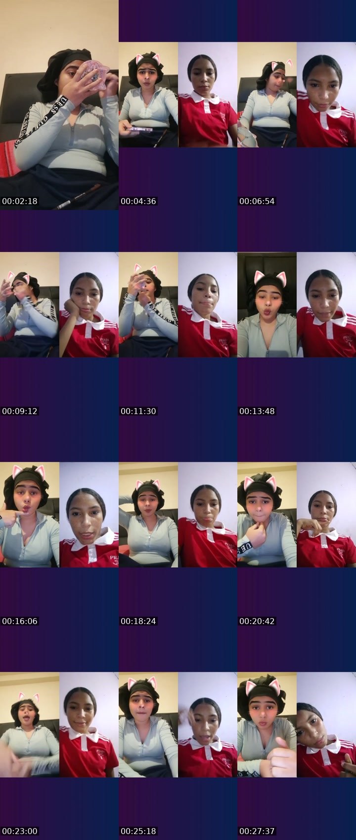 Contact-sheet preview of mery mery🌈's Liveme recording