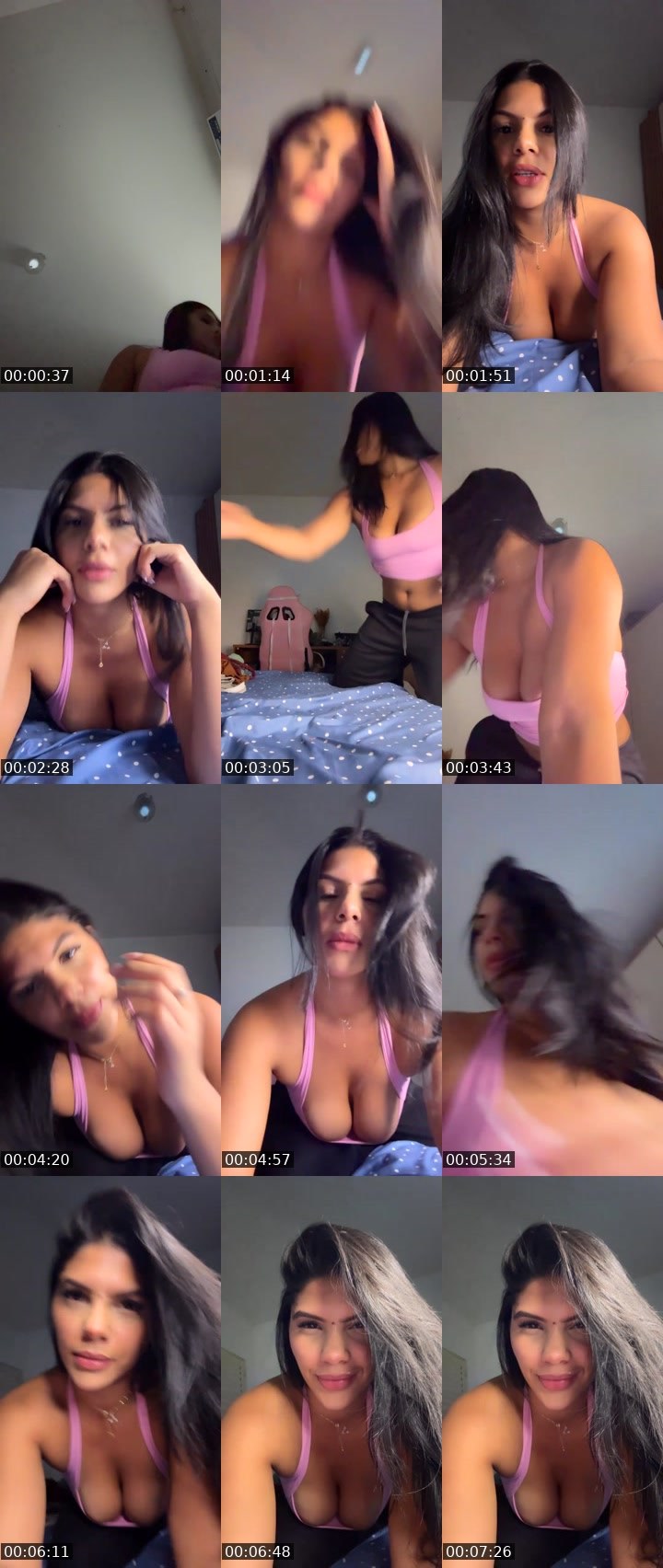 Contact-sheet preview of Bella🌊👄's Liveme recording