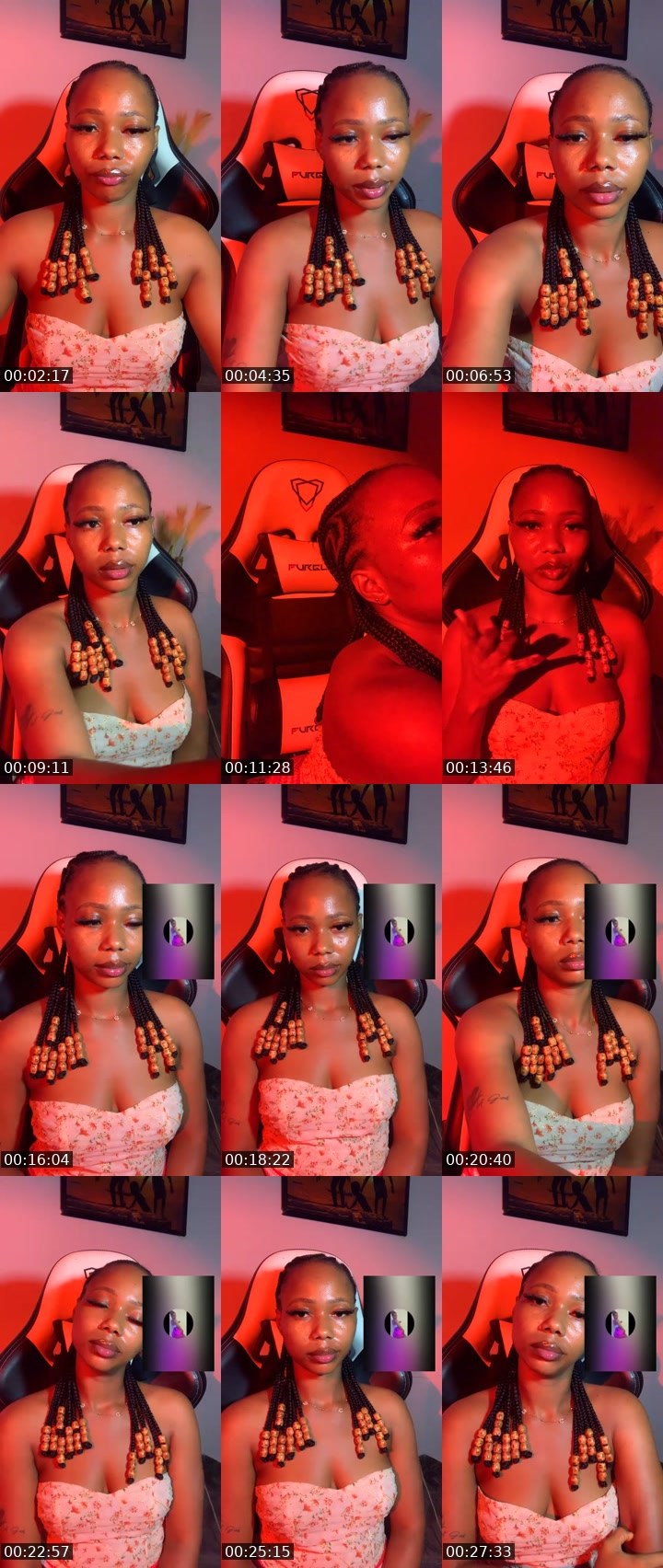 Contact-sheet preview of Tease~Creamy's Liveme recording