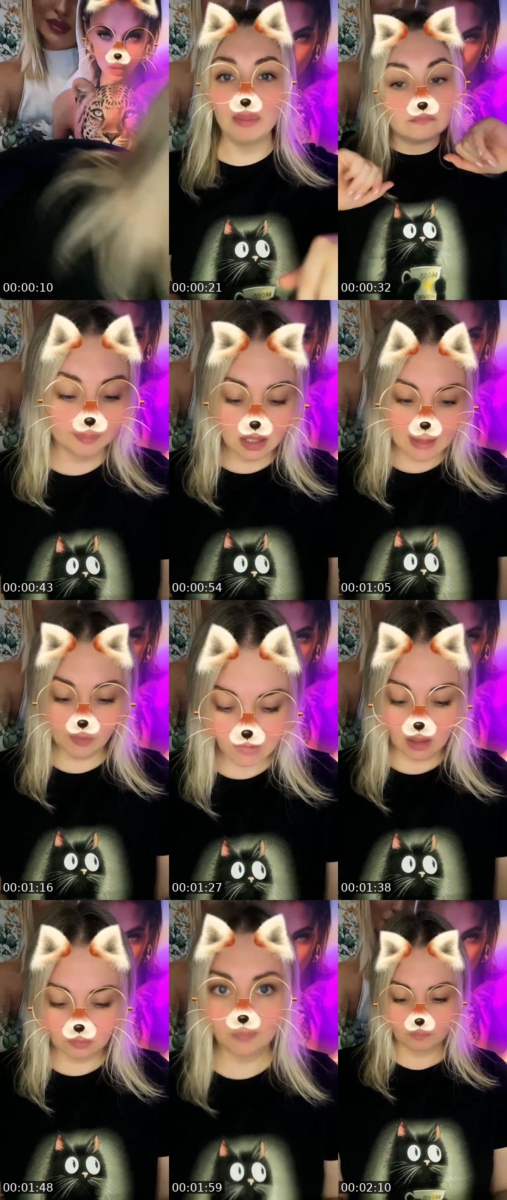 Contact-sheet preview of ✰⌖Svetti🦁's Liveme recording