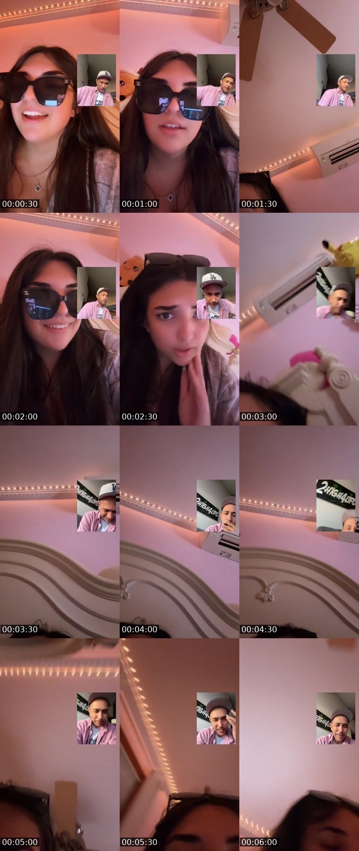 Contact-sheet preview of ROSALINA🌹💕's Liveme recording