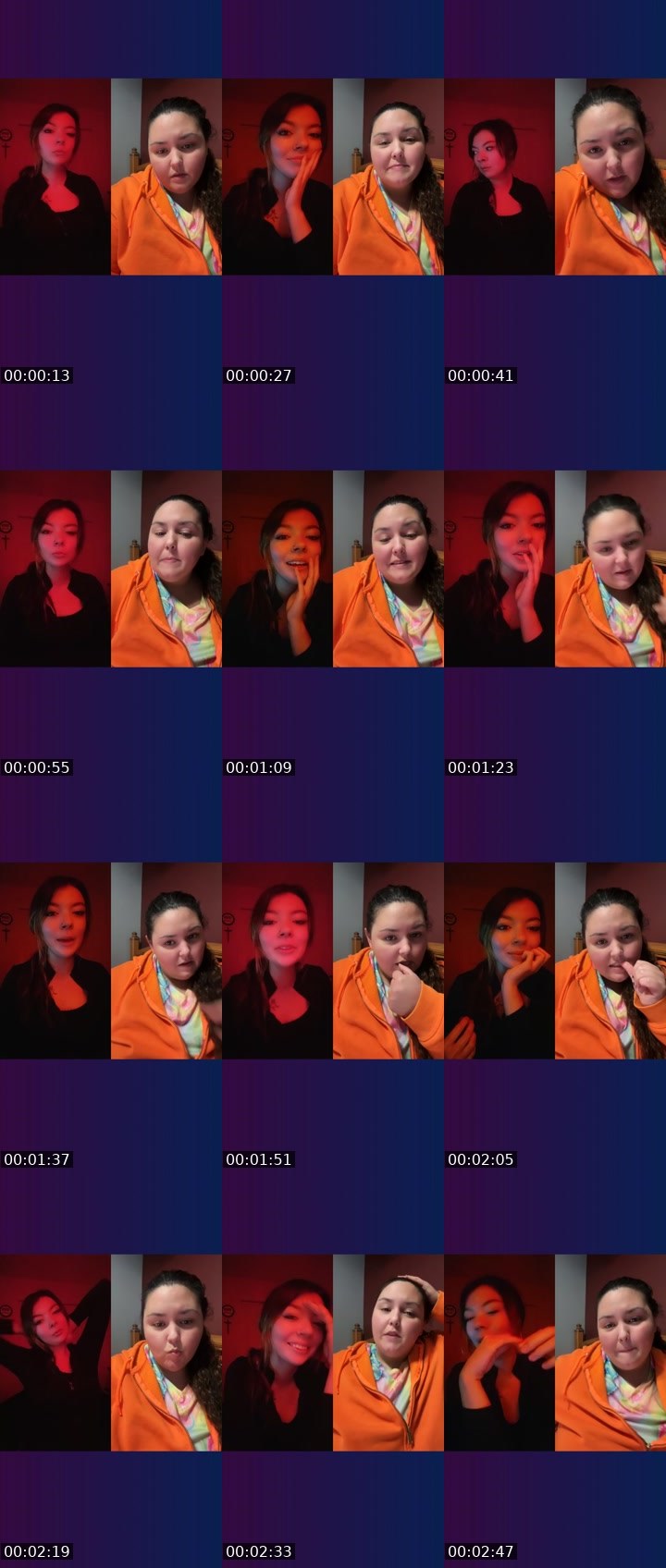 Contact-sheet preview of Nadalie Sinclair's Liveme recording