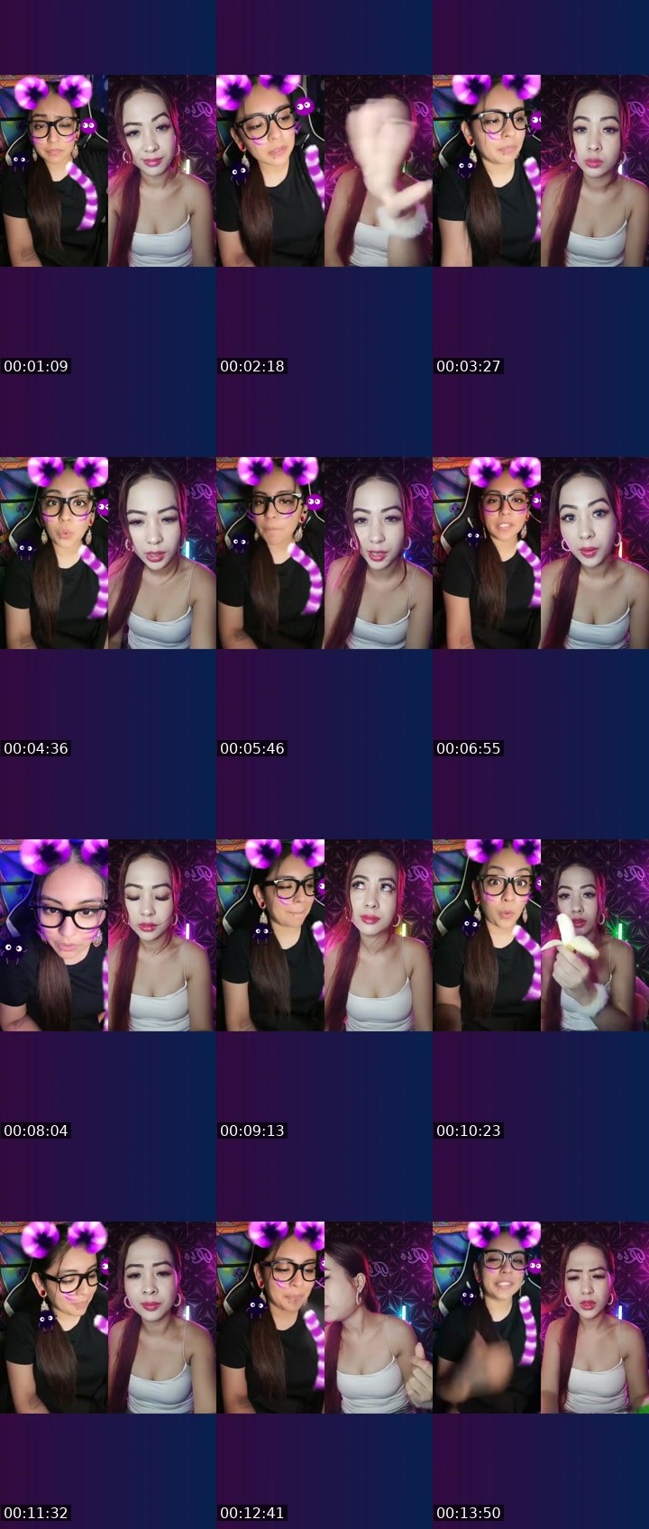 Contact-sheet preview of 🥨P4nda20⭕️ulala🖤🌈's Liveme recording