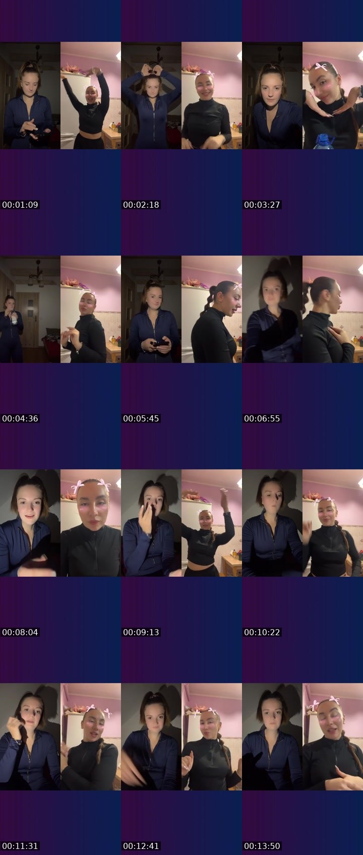 Contact-sheet preview of Olichka🇺🇦🇵🇱's Liveme recording