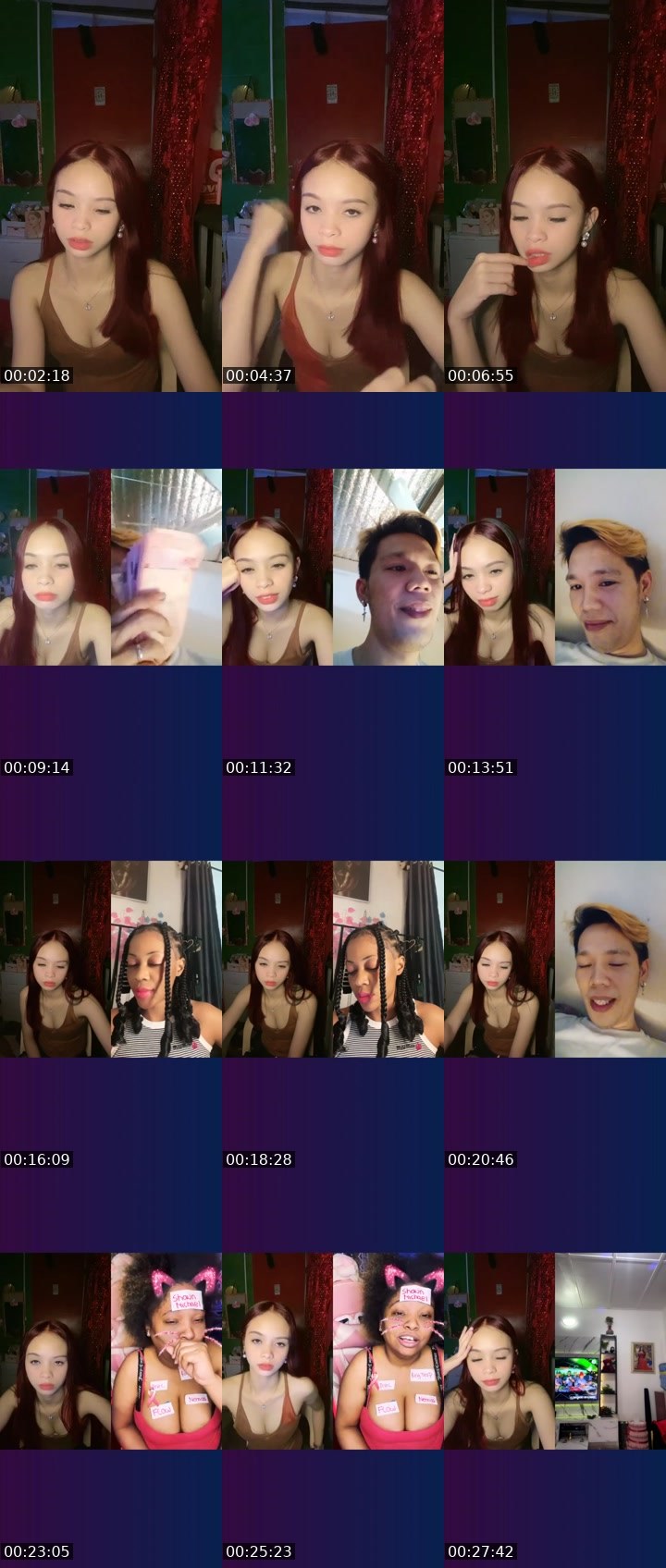 Contact-sheet preview of ♛ ₚₕ Nella ✨'s Liveme recording