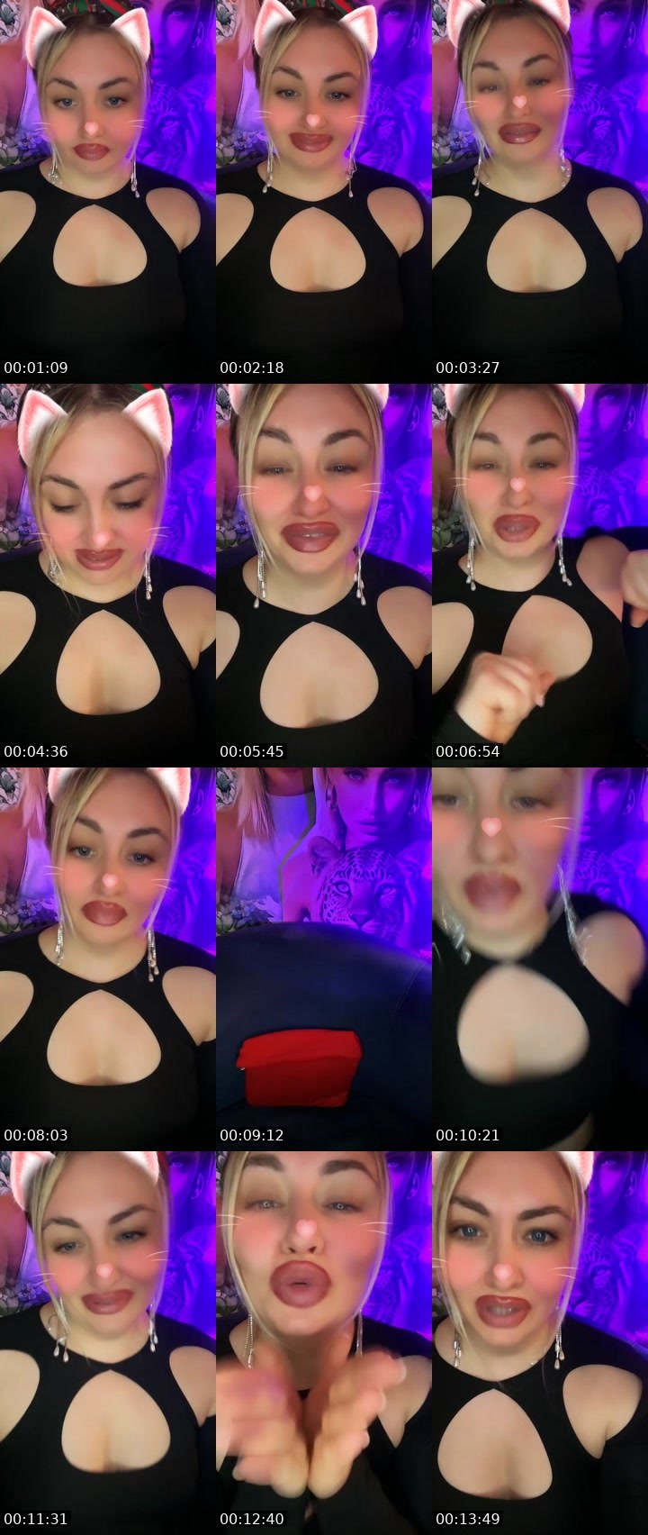 Contact-sheet preview of ✰⌖Svetti🦁's Liveme recording