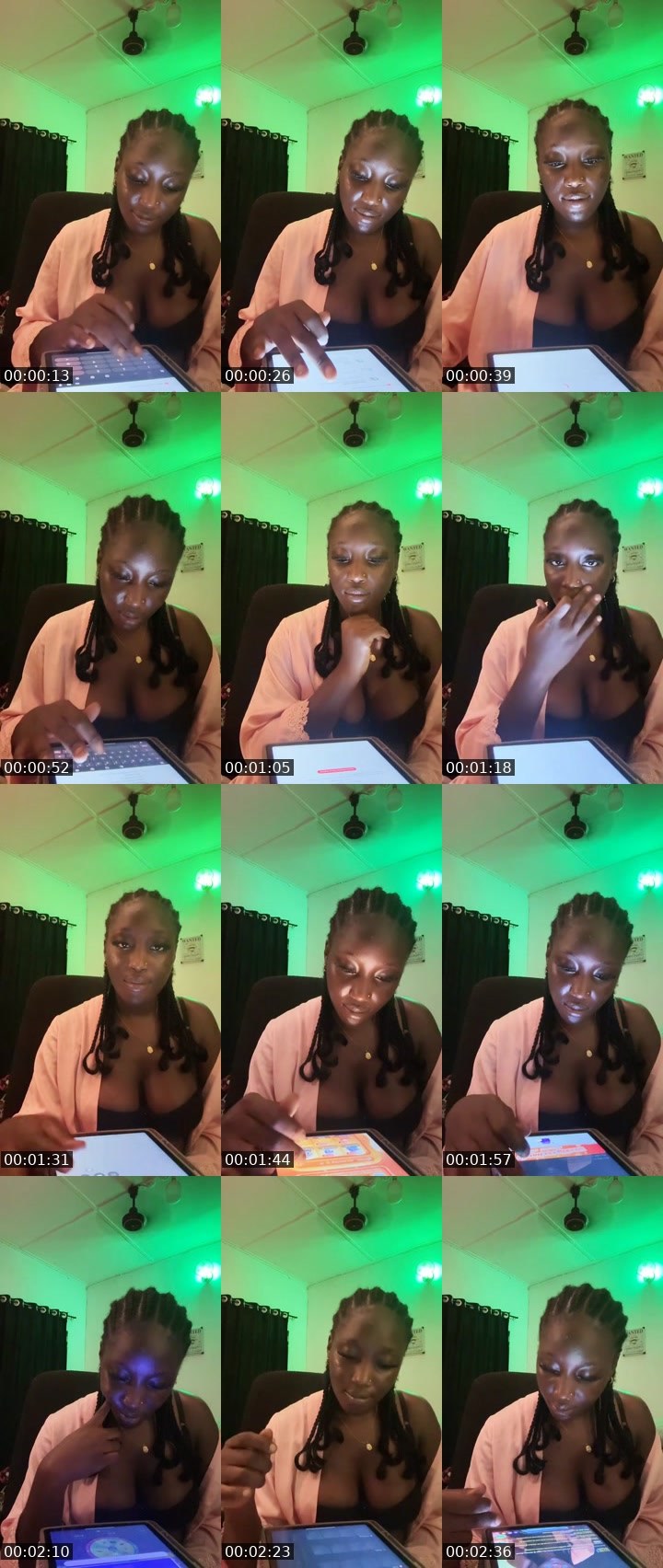 Contact-sheet preview of Black mistress😈❤️'s Liveme recording
