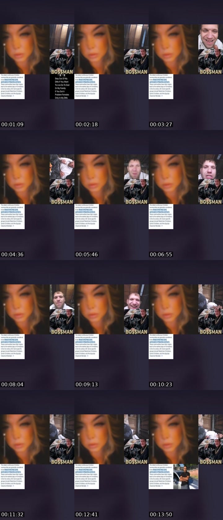 Contact-sheet preview of •Cc•'s Liveme recording