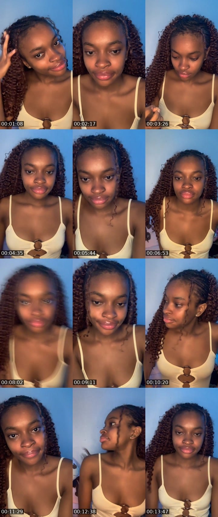 Contact-sheet preview of Creamy💗🦍's Liveme recording
