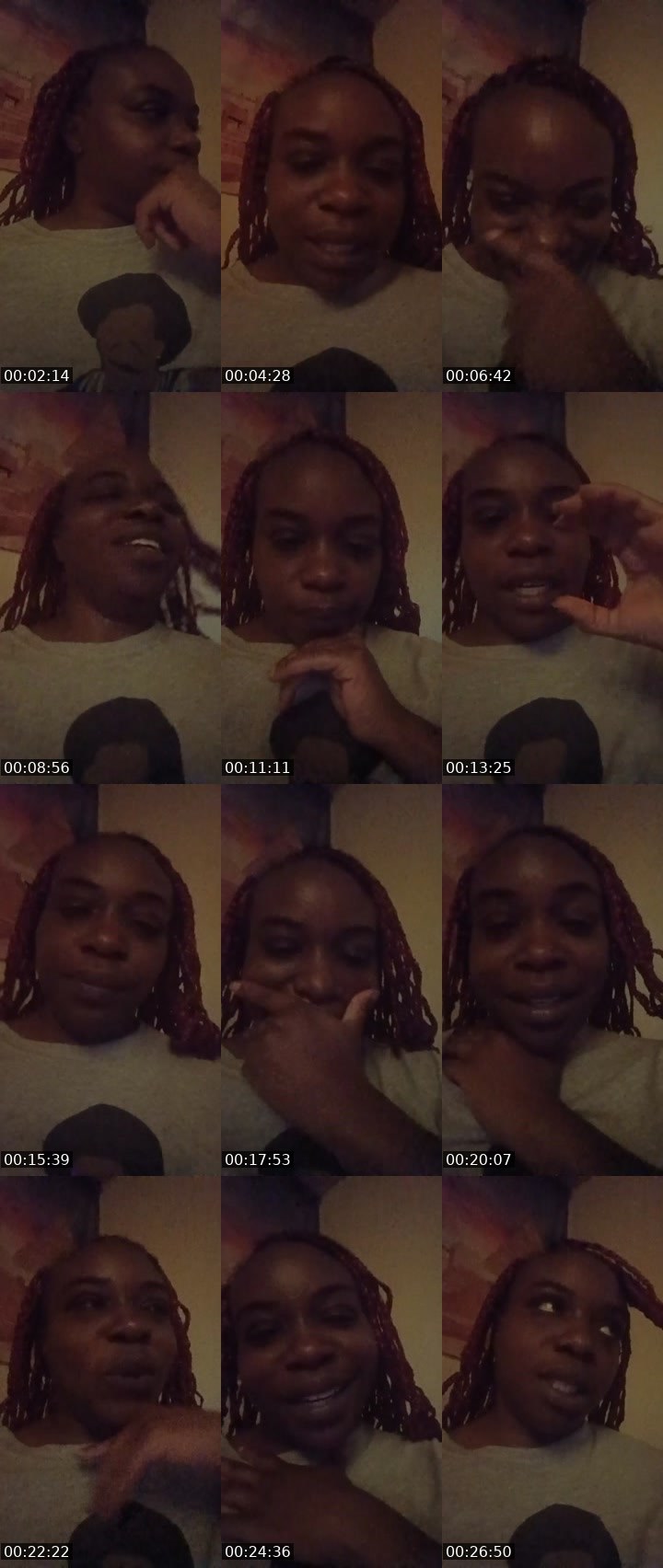 Contact-sheet preview of Purple Da Goddess's Liveme recording
