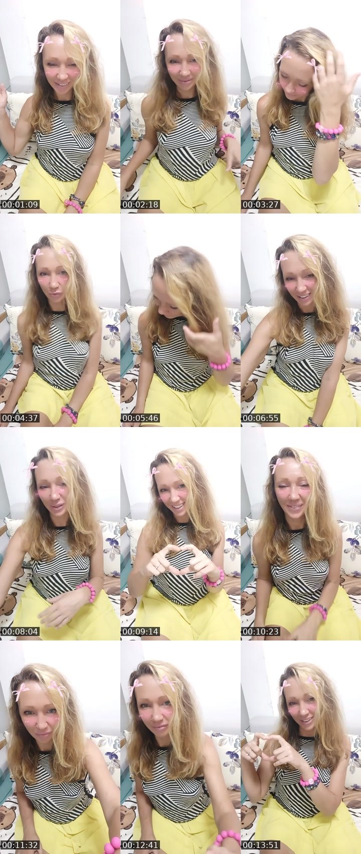 Contact-sheet preview of jotting's Liveme recording