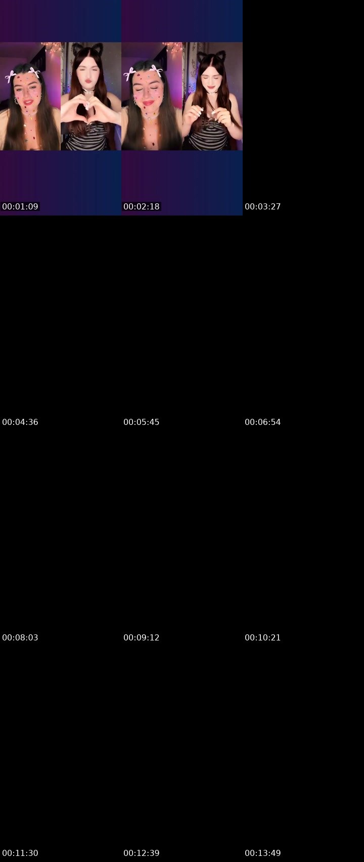 Contact-sheet preview of 🦋Nuvella🦋's Liveme recording