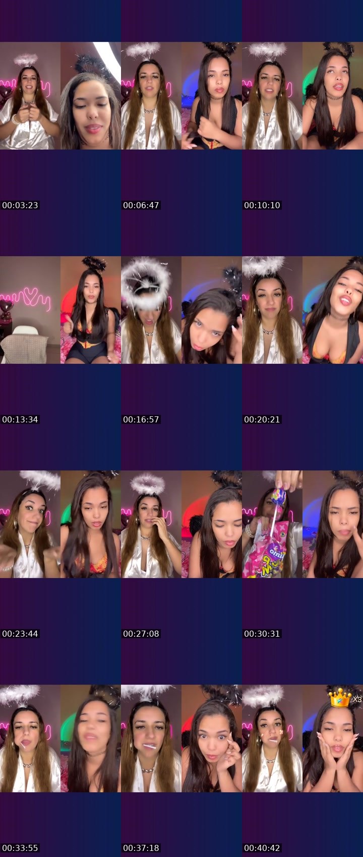 Contact-sheet preview of Line Ribeiro 😎's Liveme recording