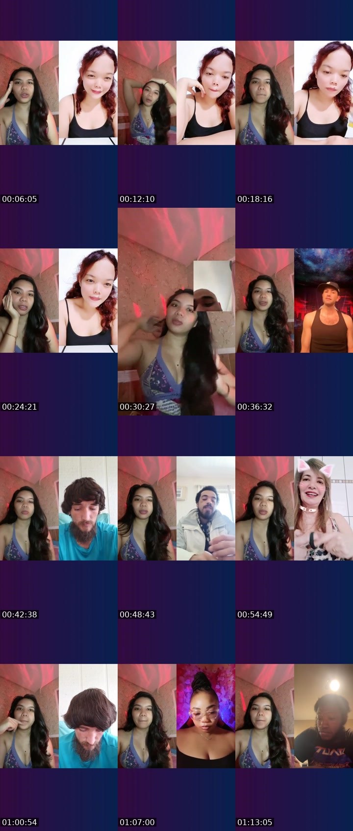 Contact-sheet preview of 👸🏻🪬Camze🧚🔵💋's Liveme recording