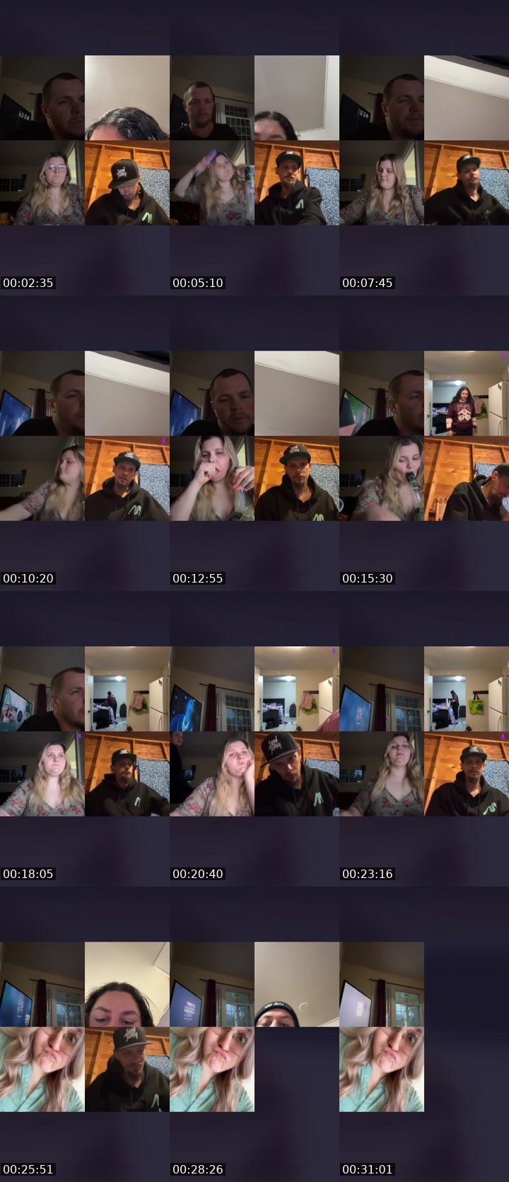 Contact-sheet preview of Hashish's Liveme recording