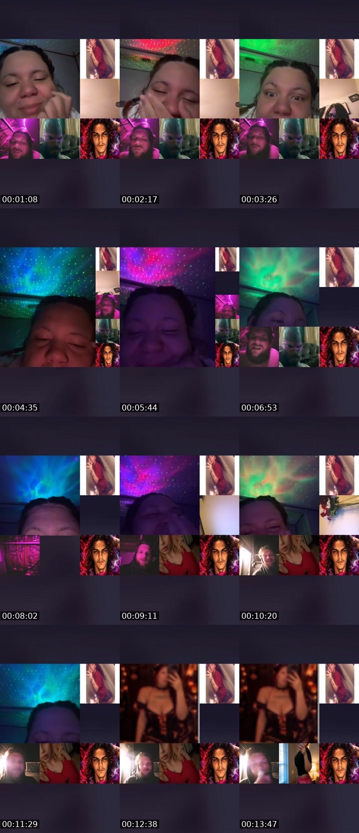Contact-sheet preview of 🩵🌎SNACKERZZ🤍💚's Liveme recording