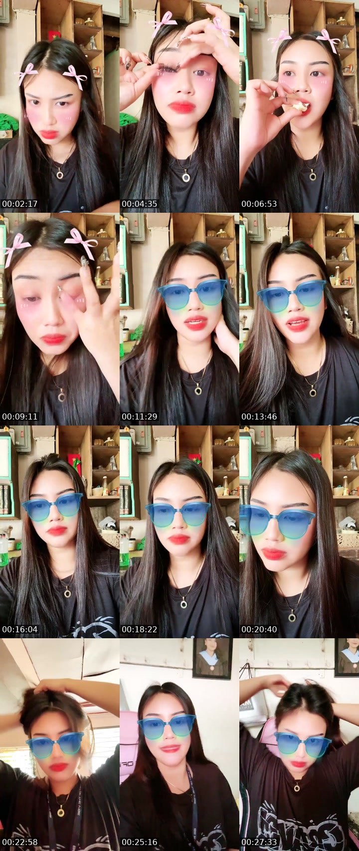 Contact-sheet preview of 👸🏻𝑀𝒶𝓎𝓊𝓂𝒾🍓's Liveme recording