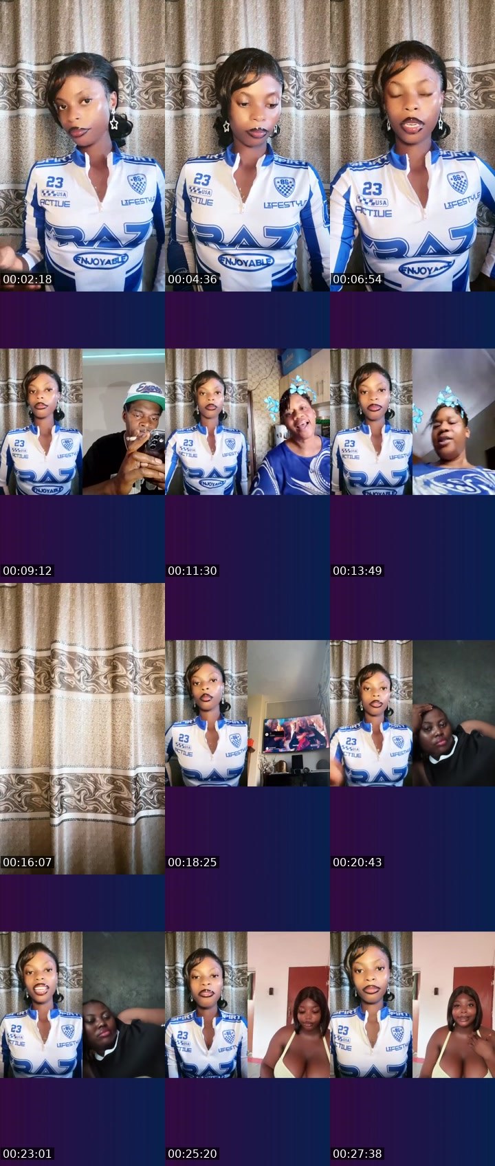 Contact-sheet preview of 𝕄𝕤.𝕎𝕙𝕚𝕕's Liveme recording