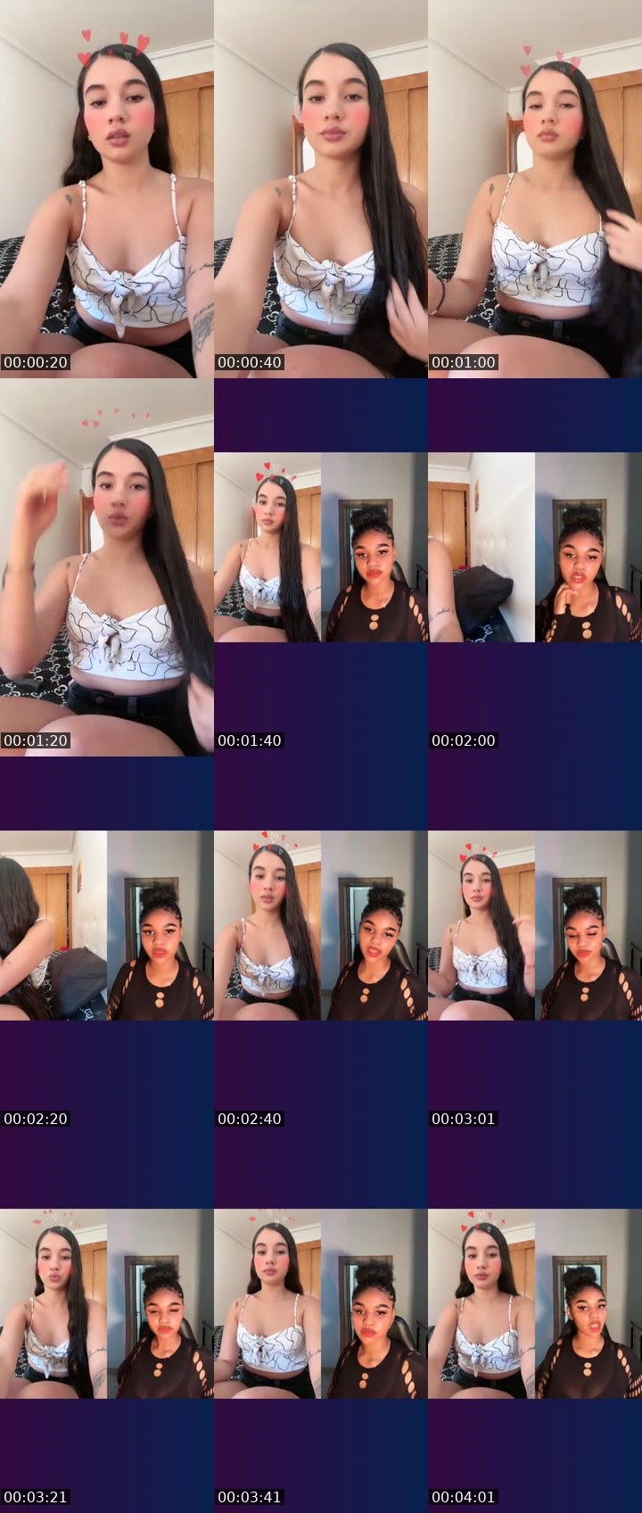 Contact-sheet preview of ✨🌩️𝓛𝓮𝓲𝓭𝔂❤️‍🔥✨'s Liveme recording