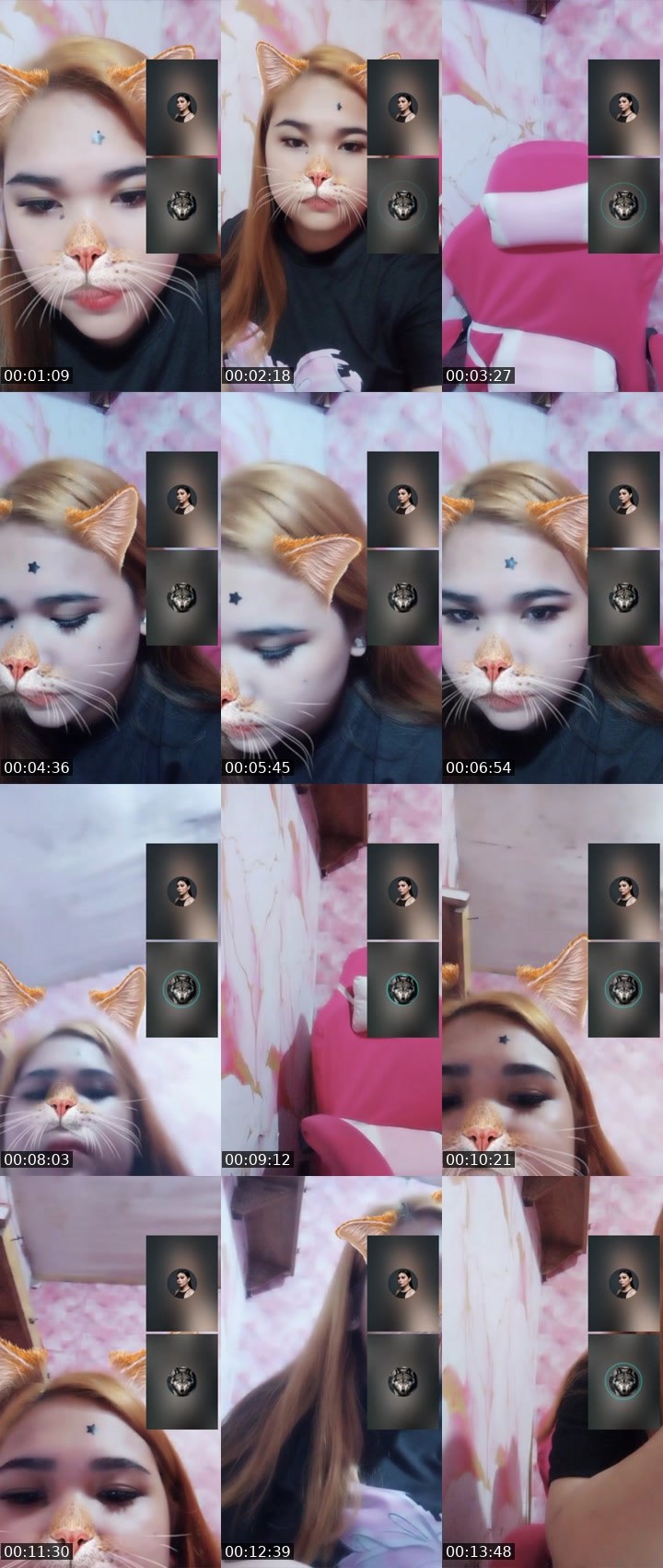 Contact-sheet preview of 👸క᭙ꫀꫀᡶ🍂's Liveme recording