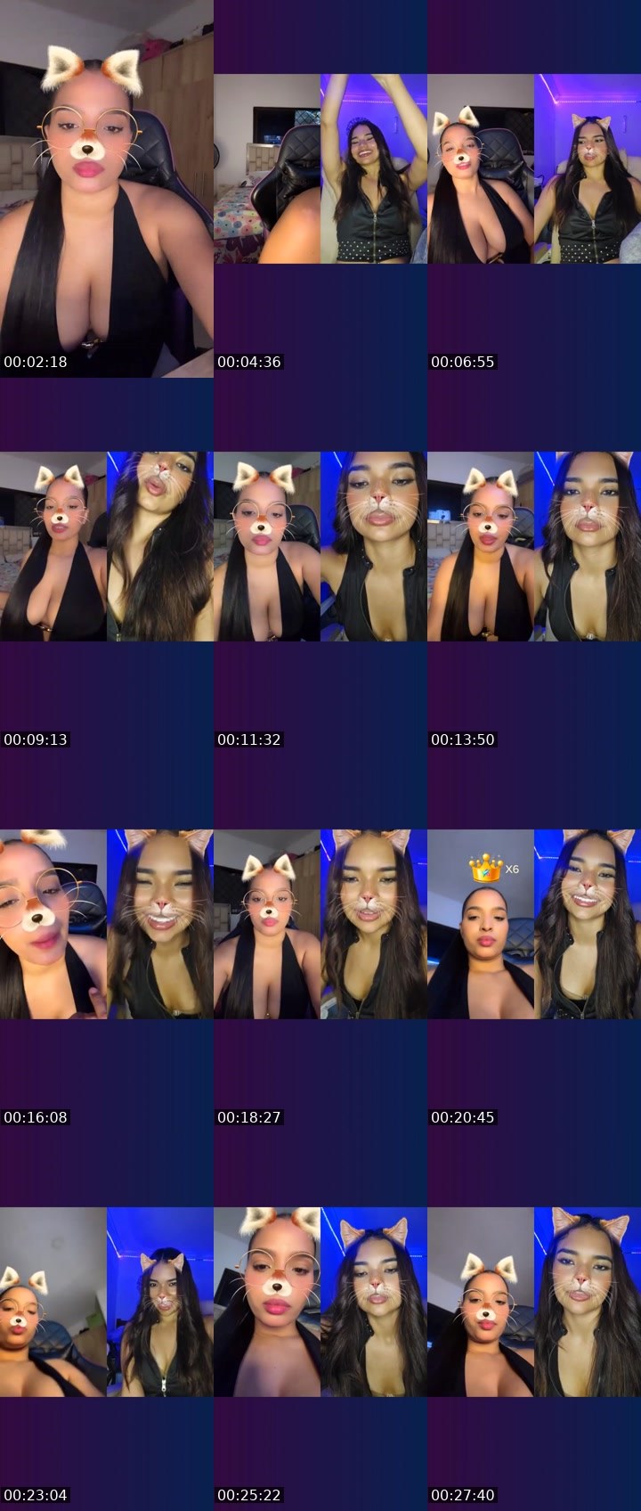 Contact-sheet preview of 🌈🃏DEVORA😏🍒's Liveme recording