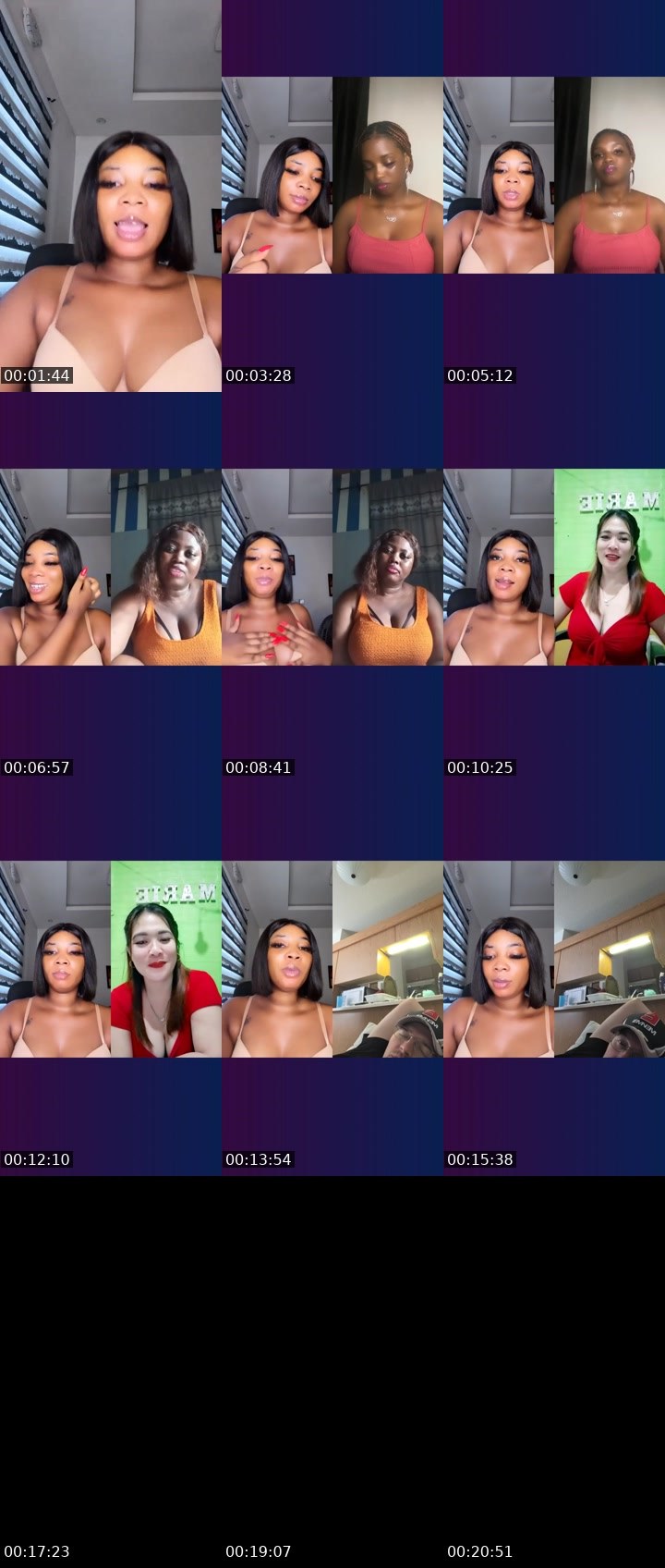 Contact-sheet preview of 🪽𝚁𝚊𝚌𝚑𝚎𝚕ꨄ💔's Liveme recording