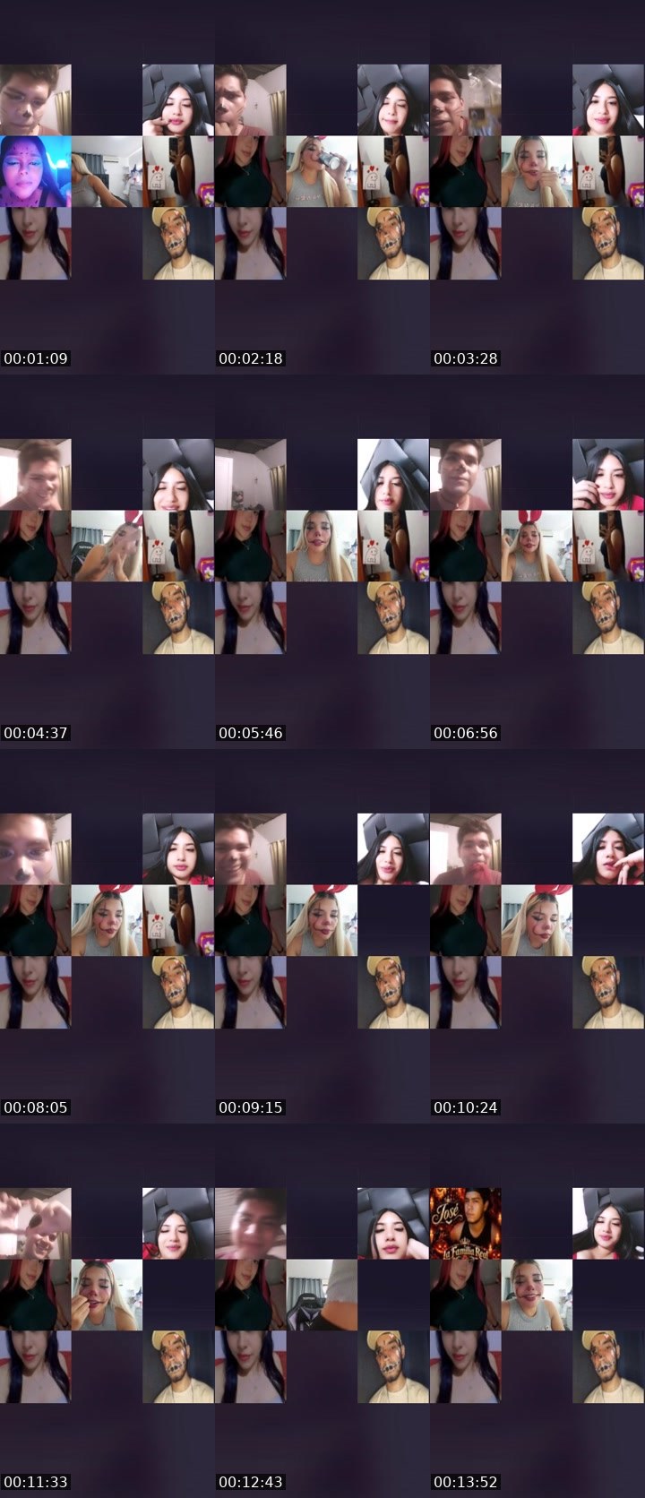 Contact-sheet preview of 👑⃤Queenlinda💎's Liveme recording