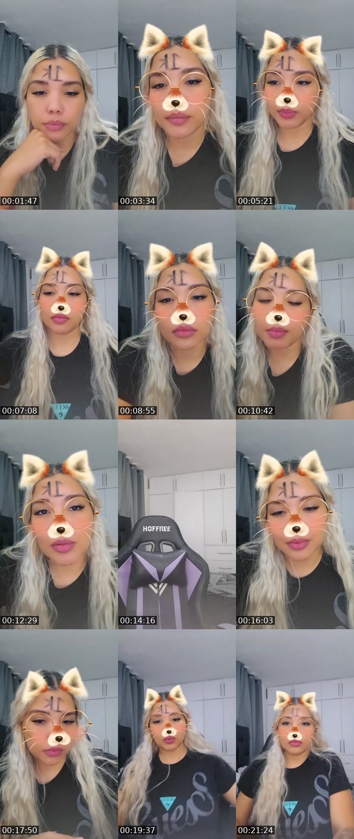 Contact-sheet preview of 👑⃤Queenlinda💎's Liveme recording