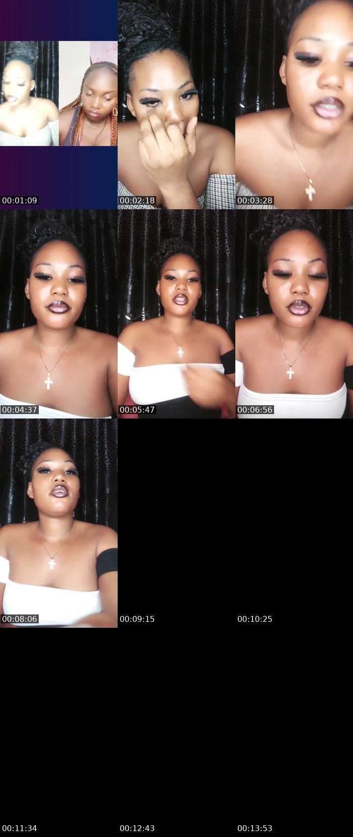 Contact-sheet preview of Mhiz Jane's Liveme recording