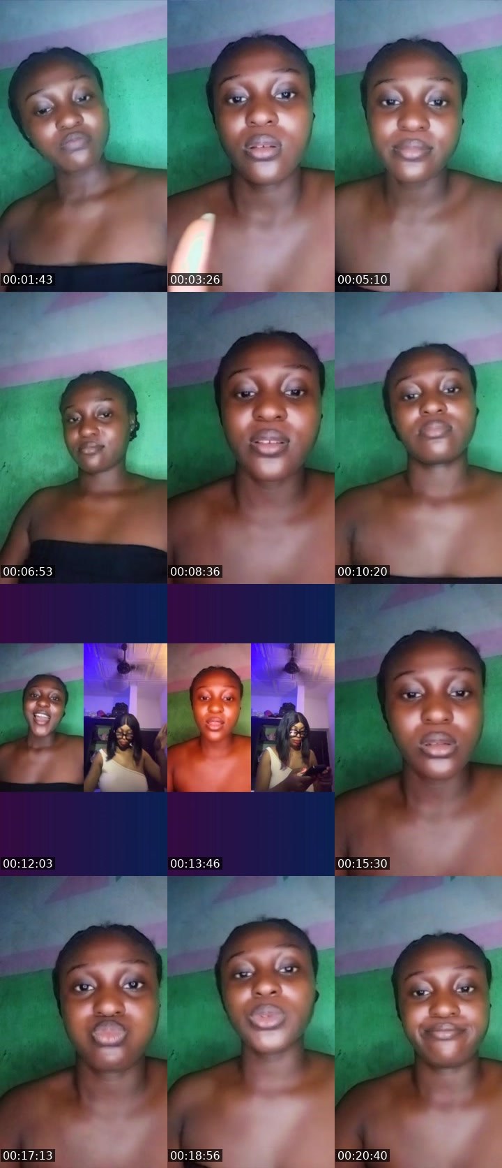 Contact-sheet preview of 💕Joyce💕 🦍's Liveme recording