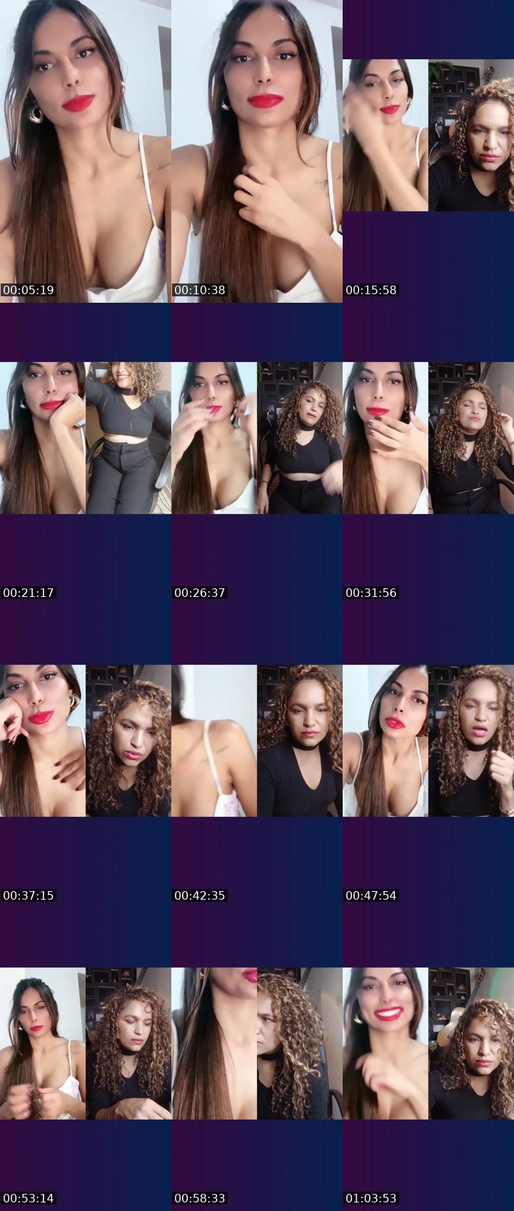 Contact-sheet preview of Maeva 🥂's Liveme recording