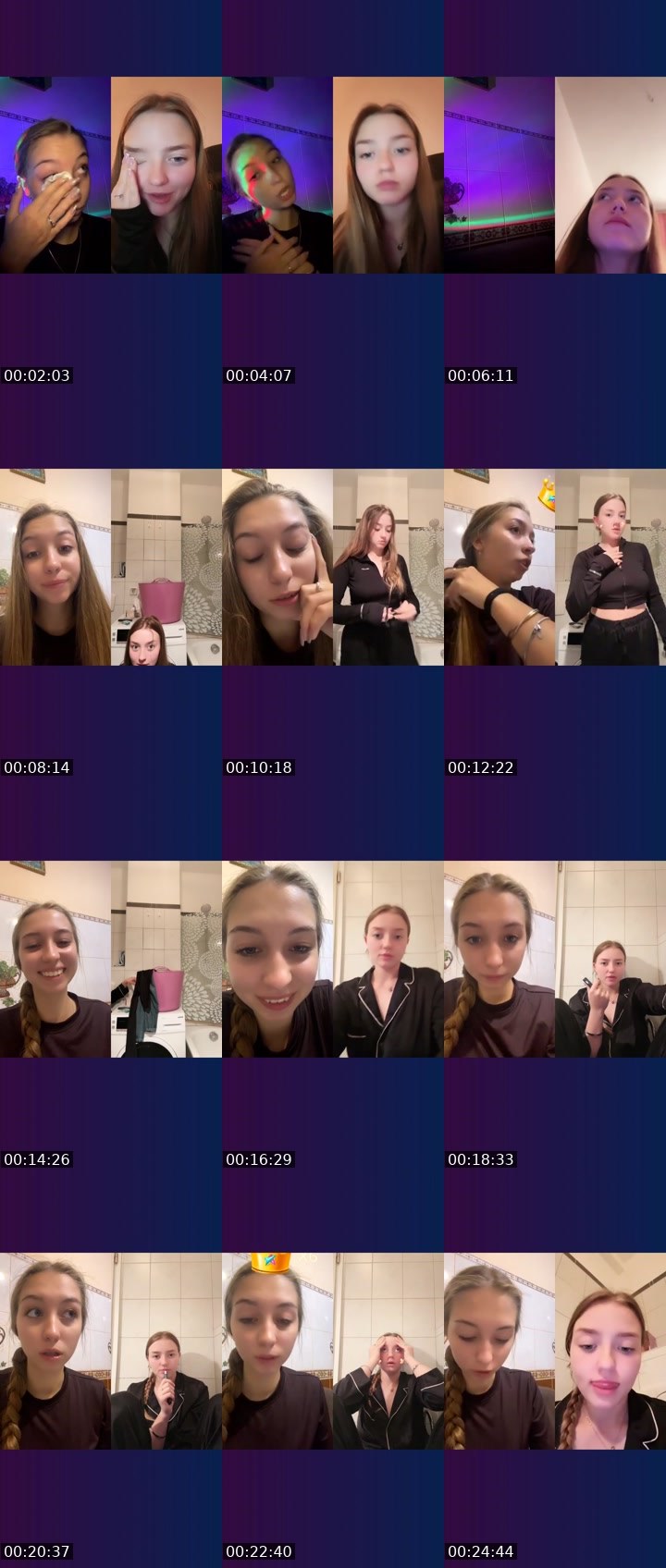 Contact-sheet preview of _🇧🇪Rapunzel🇺🇦's Liveme recording